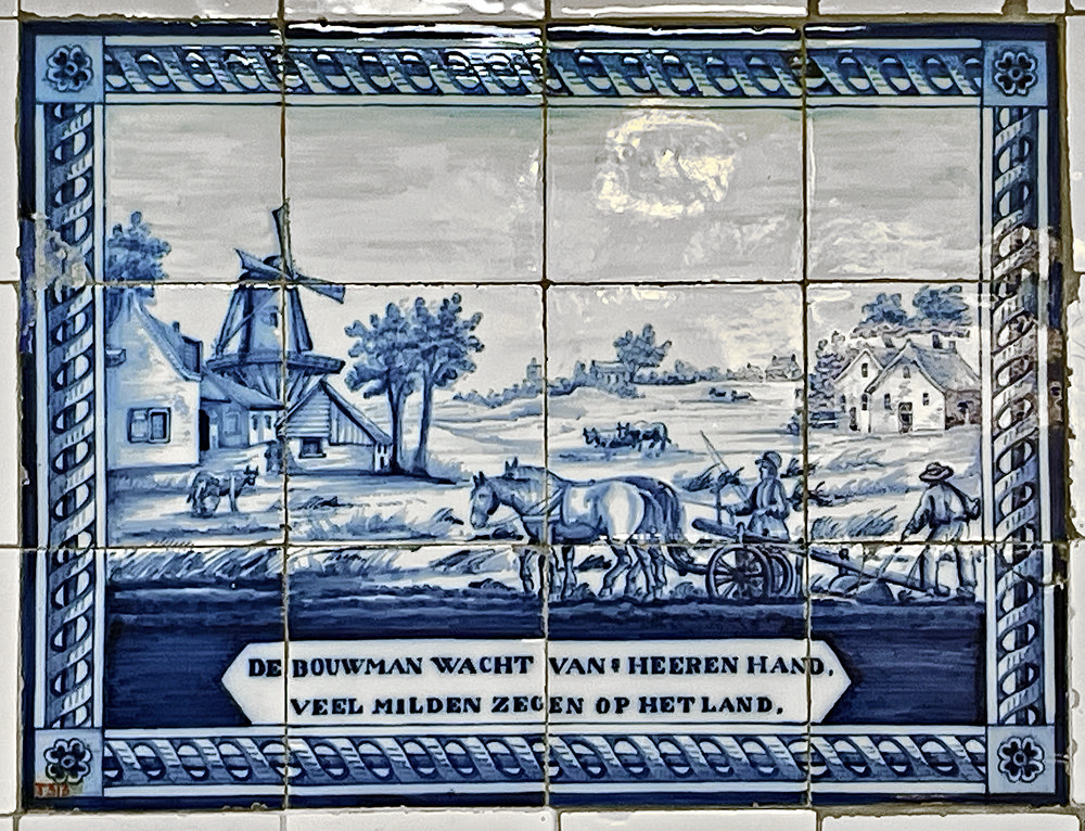 Ploegende boer, gemaakt in Utrecht